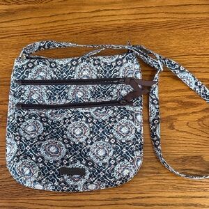 Vera Bradley Blue and Brown Patterned Crossbody Bag